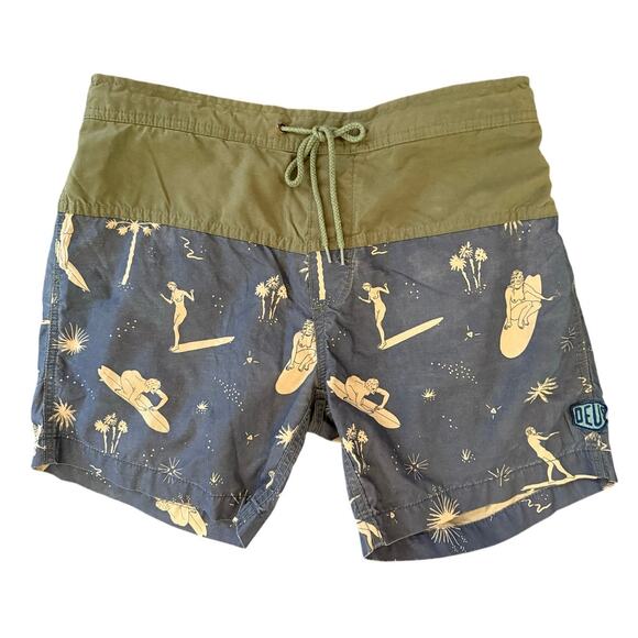 Deus Ex Machina Sandbar Surfers Board Short Size Medium - Picture 1 of 6